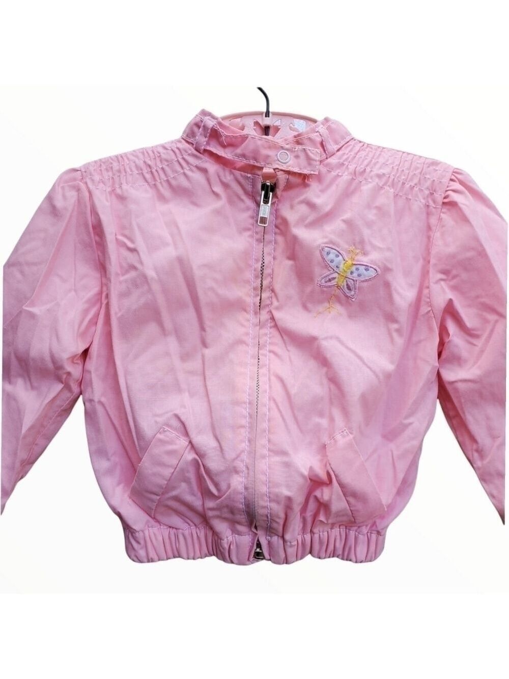 Vtg 70's 80's Toddler sz 24m A Tiny Tots Original Pink zip jacket